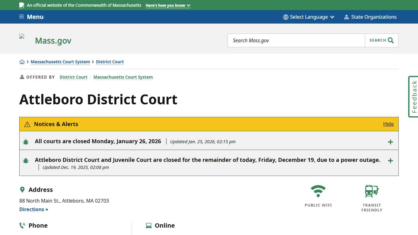 Attleboro District Court Mass.gov