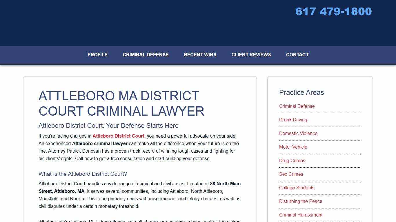 Attleboro District Court Lawyer Attleboro District Court