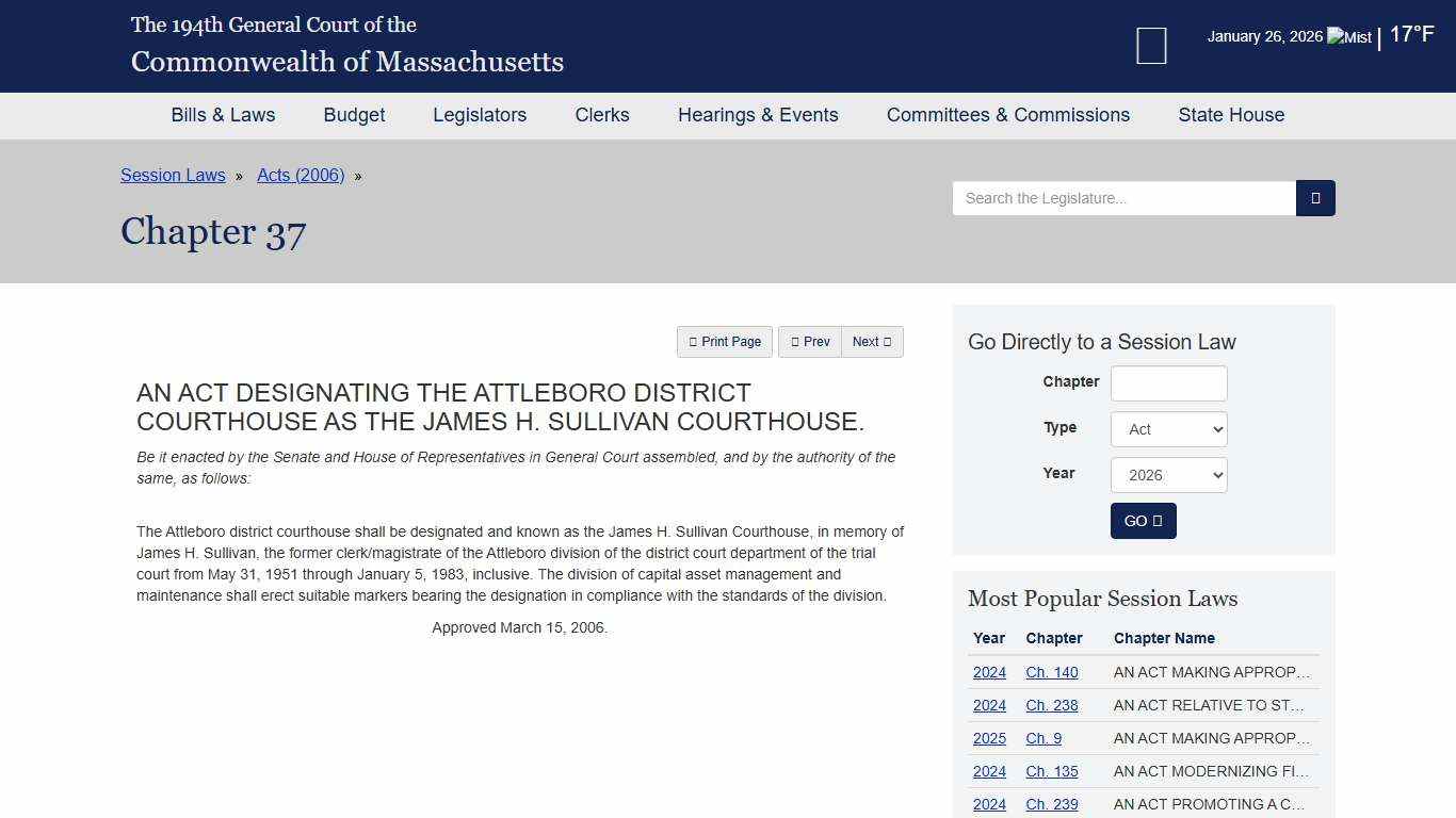 Session Law - Acts of 2006 Chapter 37