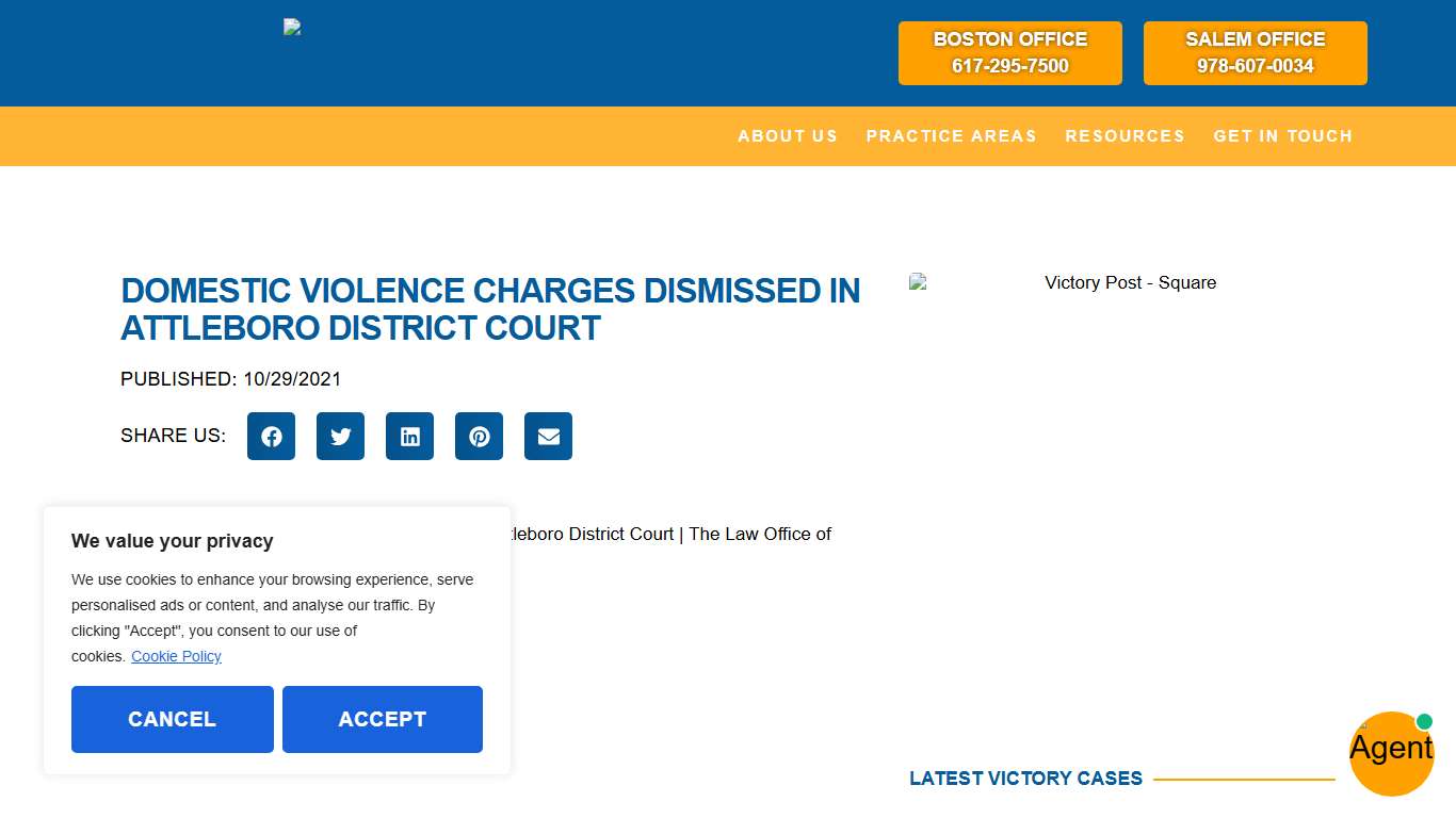 1 Strong Defense For Domestic Violence Charges DISMISSED In Attleboro District Court